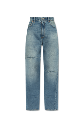 デニム・ジーパン Dolce & Gabbana FW24 5-pocket jeans (FTC7BDG8LW2 S9001) 5-pocket denim jeans with branded tag in Multicolor for